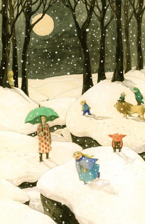 日本插画师junaida治愈系童话插画图片