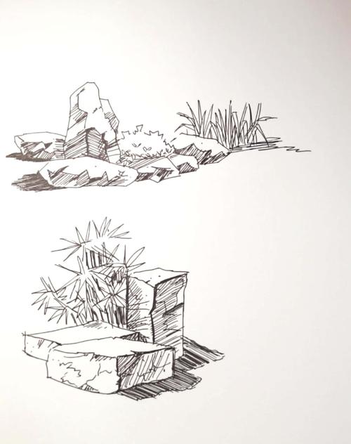 风景园林手绘 景观小品 马克笔上色练习_风景_园林_上色_手绘_马克笔