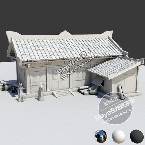 maya 模型 素材 道具模型 拱桥