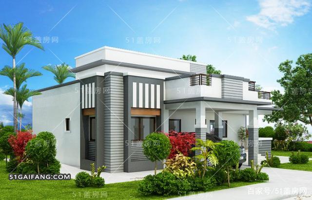 现代简约农村15万一层半别墅,有了这样的平房谁还去住