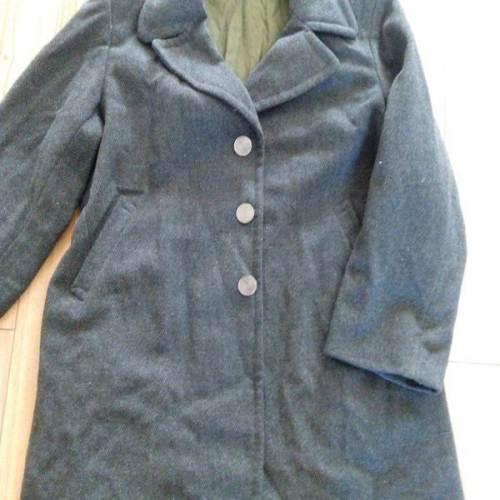 老式呢子大衣 半大衣 有机玻璃纽扣