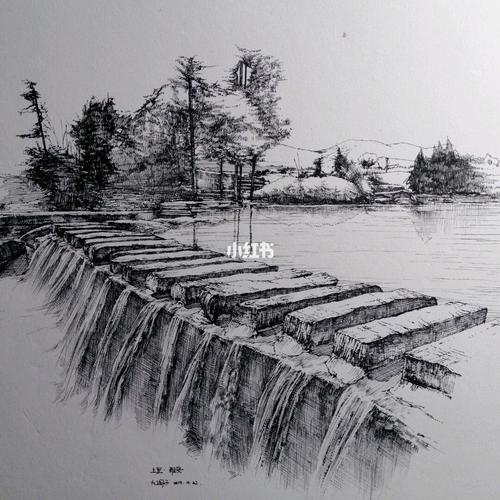 风景针管笔写生_针管笔_风景_我爱画画_古镇_文化_绘画