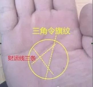 手握三角令旗纹富贵无边