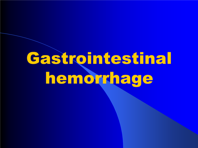 gastrointestinal hemorrhage幻灯片.ppt