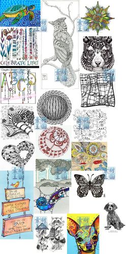 6200张国外经典排线花纹/线条风格装饰画绘画临摹艺术设计素材
