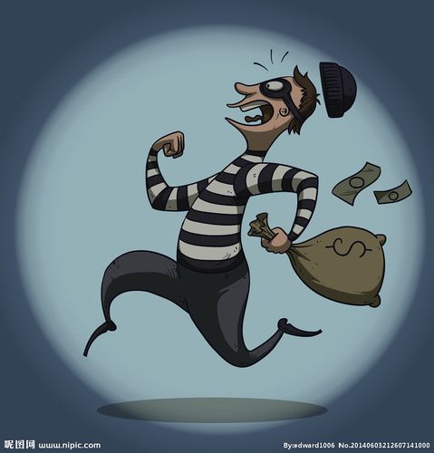 盗贼小偷坏蛋矢量图__卡通设计_广告设计_矢量图库_昵