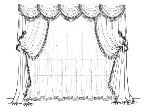 以前收集的窗帘手绘图 分享给大家~ 2900312