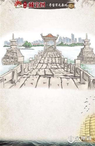 方向30公里,晋江安海镇与南安水头镇交界的海湾上,安平桥宛如一条玉龙