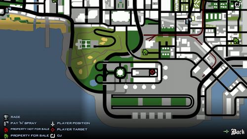 谁能告诉我侠盗猎车手圣安地列斯的飞机场的地图图标在哪里?