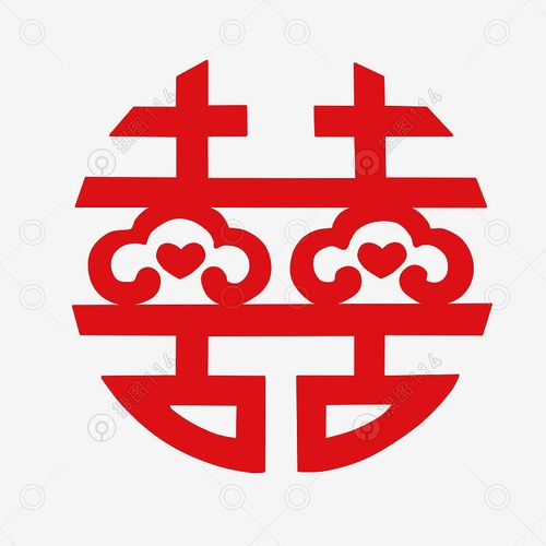 七夕情人节结婚中国风传统喜字剪纸图案