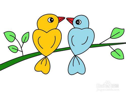 手工/爱好 > 书画/音乐用桃心可以画出一对漂亮的小鸟呢,那怎样用桃心