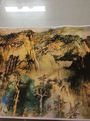 张大千庐山图新中式书法国画真迹现代国画