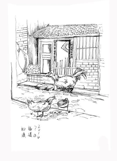 中国土楼简笔画