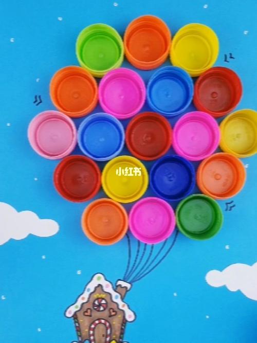 用瓶盖做的,圣诞拼贴画_幼儿园_幼儿园手工_兴趣爱好