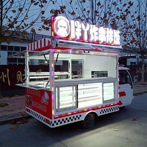 流动餐车夜市摆摊小吃车多功能快餐车电动四轮熟食车