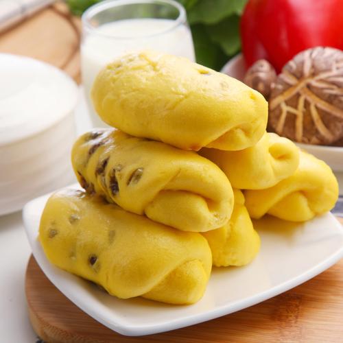 南瓜红豆卷80g*15只手工馒头玉米红豆卷速冻面食杂粮面点早餐馒头