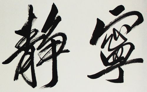 书法 梁平波《宁静致远》