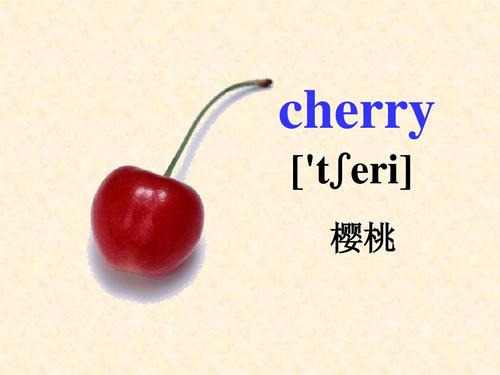 小学三年级英语教学课件 cherry ["t eri] 樱桃