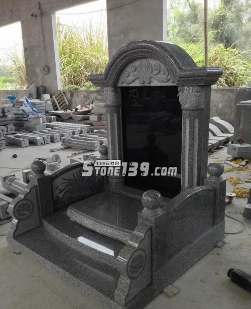 纯黑色墓碑石好料还是中国的山西黑花岗岩石材