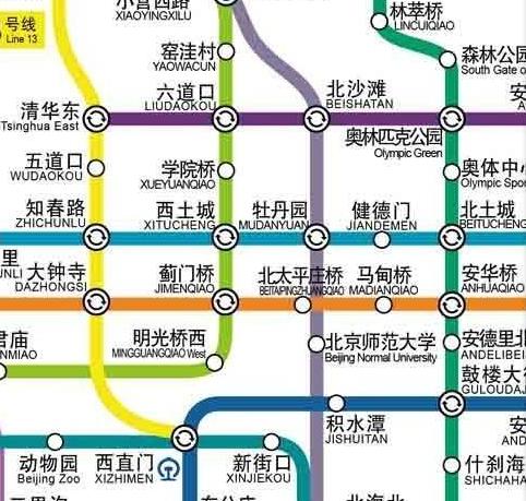 截止到2020年,没有地铁志新桥站,现在在他的周边有牡丹园站,北沙滩站