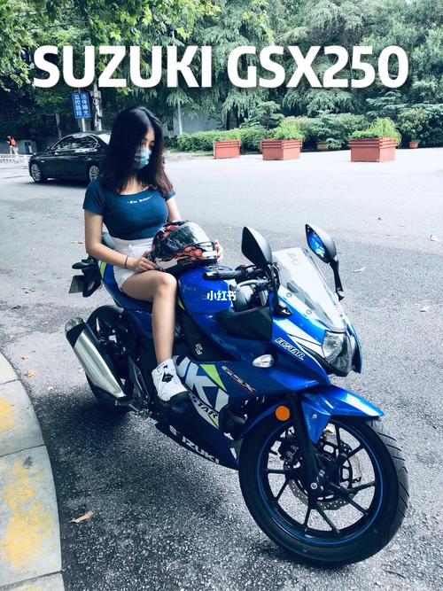 豪爵铃木suzukigsx250蓝色小摩的