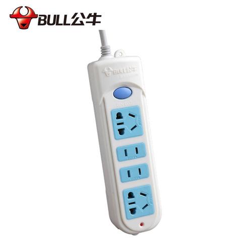 公牛插座 蓝白经典款 电源插座接线板 拖线板插排gn-607新国标 带儿童