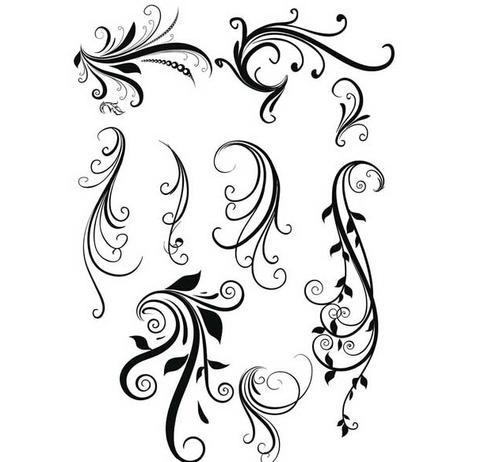 哥特简笔画花纹