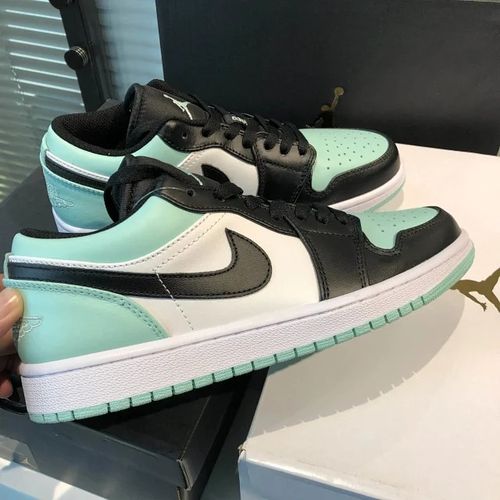 aj1 low 黑绿脚趾/北卡蓝/薄荷绿蒂芙尼/白红/鸳鸯/ 五色低帮运动鞋