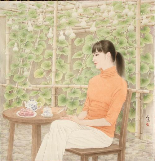 【天狼收藏】李鸣工笔现代人物作品欣赏