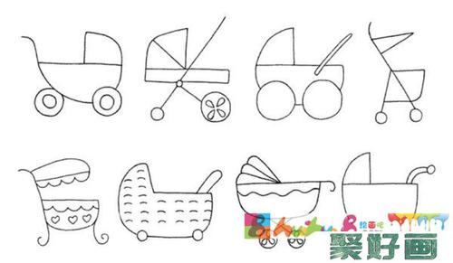 超简单的婴儿车简笔画画法怎么画简笔画教程