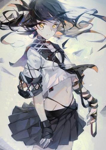 动漫人物插画,可爱又帅气的女孩子