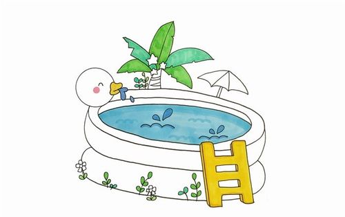 游泳池怎么画_儿童简笔画_简笔画大全