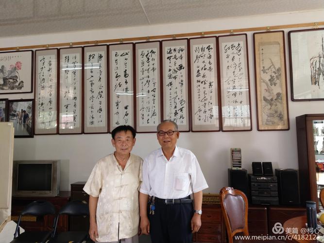 武清两位书法名家,何俊田先生,梅洪生先生.