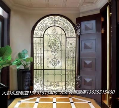 卫生间艺术玻璃门图片