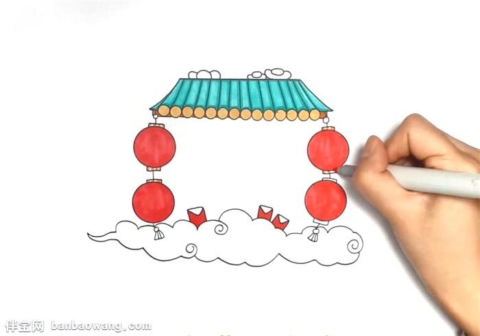 迎新春手抄报边框怎么画