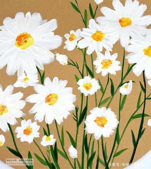 用水彩笔或绿色的水粉颜料 画出穿插的枝干