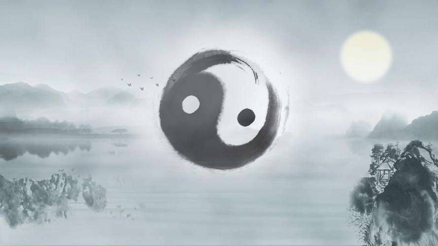 水墨太极图背景循环