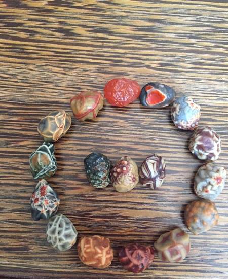 阿拉善筋脉石手串 自珍收藏