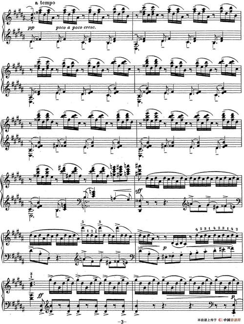 曲谱名:拉赫玛尼诺夫 钢琴前奏曲23 升g小调 op.32 no.12钢琴谱