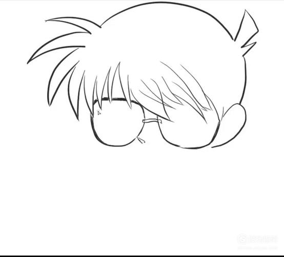 怎样画柯南的简单铅笔画