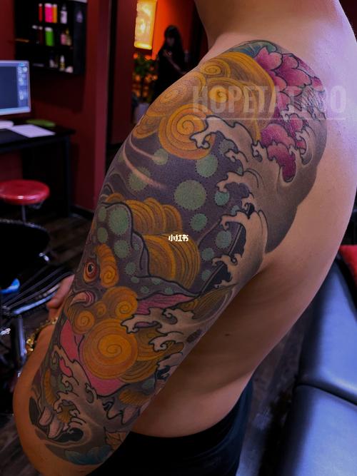 唐狮半甲完成_茂业天地攻略_花臂_纹身_花臂纹身_美妆