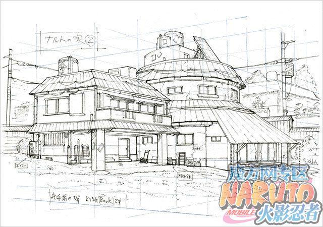 木叶忍者村火影忍者建筑原画分享