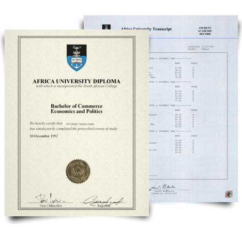 fake diploma from south africa university