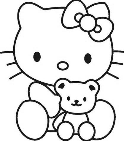 超萌可爱凯蒂猫卡通简笔画图片大全