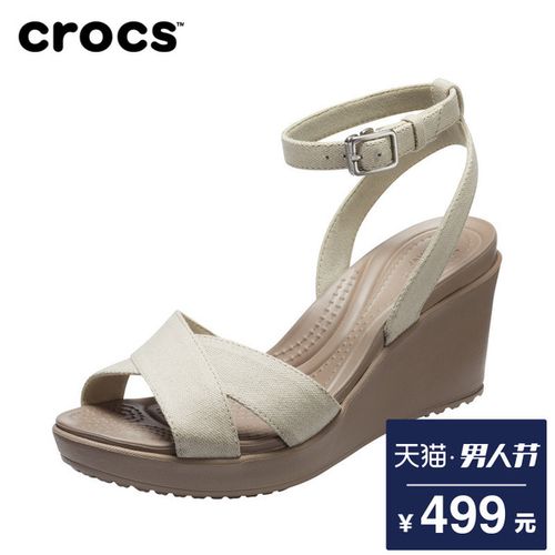 204950 户外女凉鞋蕾丽坡跟二代休闲高跟鞋厚底女鞋 卡骆驰 crocs