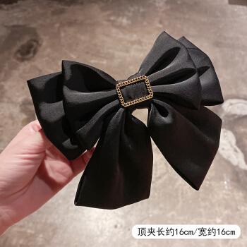 发夹后脑勺蝴蝶结韩新款发饰黑色蝴蝶结发夹头饰网红夹子发卡后脑勺