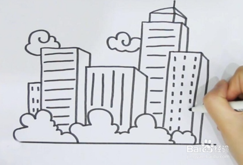 高楼大厦简笔画怎么画