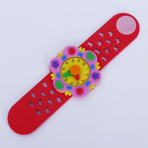 新品diy粘贴手表 幼儿园手工制作材料包 卡通动物手表 儿童手表