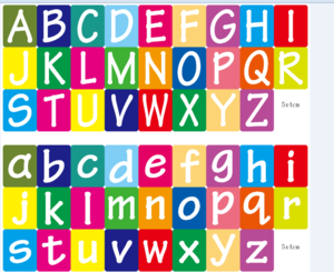 磁性字母卡片 大写小写abcd 英语贴儿童早教 教学磁贴40x50