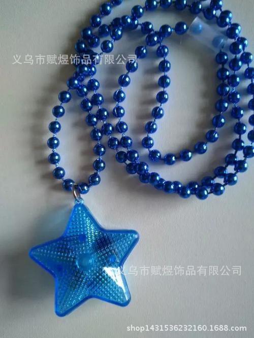 美国国庆节饰品 led发光闪光五角星项链 节日配饰 礼品【环保】